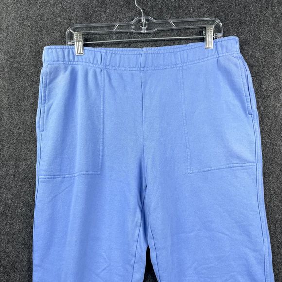 Aerie Sweatpants Women's Large Blue Weekend Kick-It High Waisted Flare Pants - Picture 2 of 8